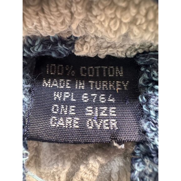 Nautica Vintage 80s Blue & White Striped 100% Cotton Robe One Size Made In Turke - Picture 7 of 16